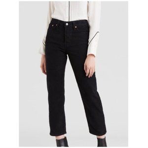 Levis Wedgie Straight Jeans - Black - 28 x 28